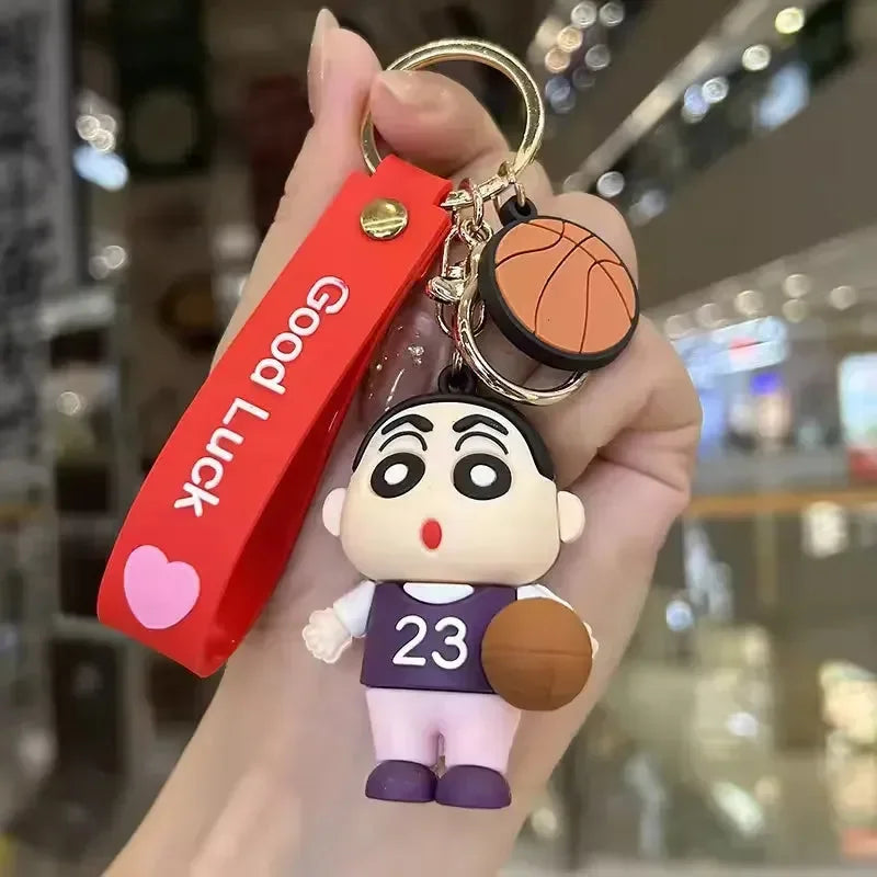 Shinchan Adventures Silicone Keychain - Bear Hugs