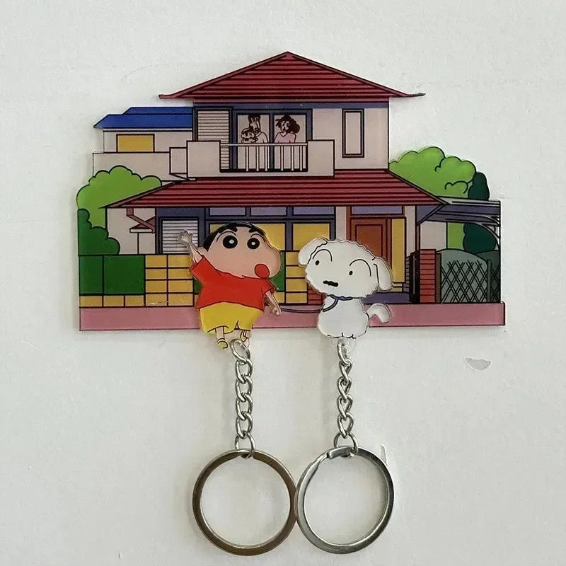 Shinchan House Wall Mount Couple Keychain - Bear Hugs
