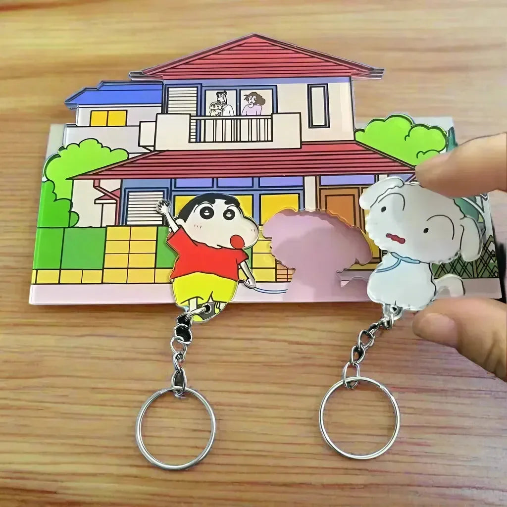 Shinchan House Wall Mount Couple Keychain - Bear Hugs