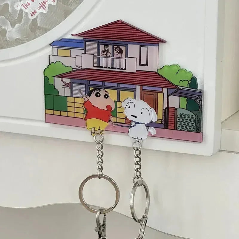 Shinchan House Wall Mount Couple Keychain - Bear Hugs