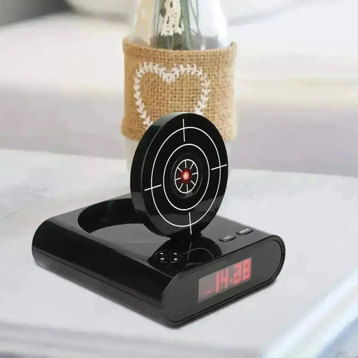 Large Target Clock Shooting Target Laser Alarm Clock- Novelty Item, Must Have