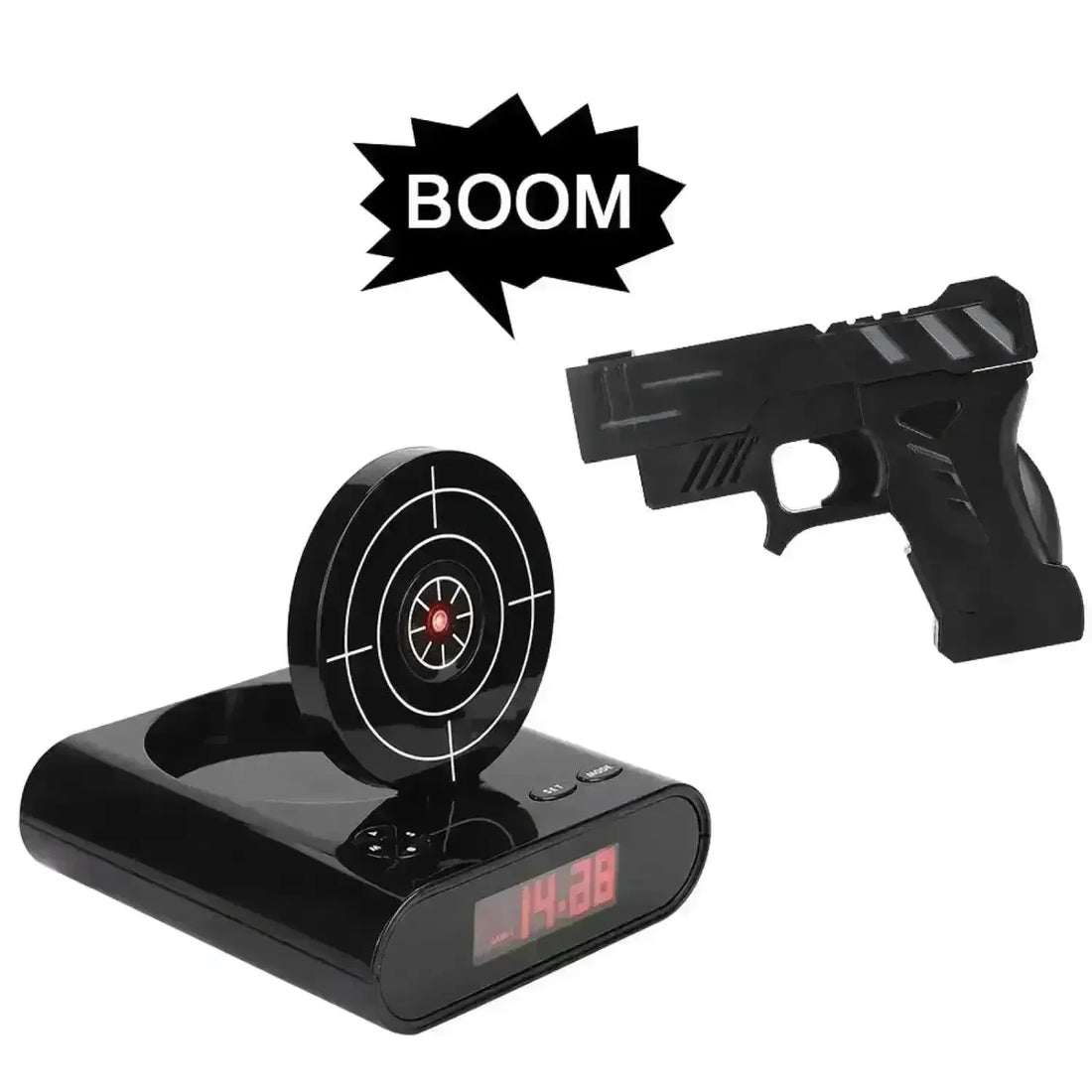 Shooting Target Laser Alarm Clock- Novelty Item, Must Have