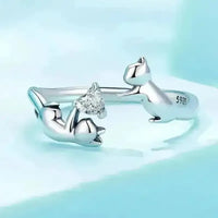 Silver Hip Hop Cat Ring - Bear Hugs