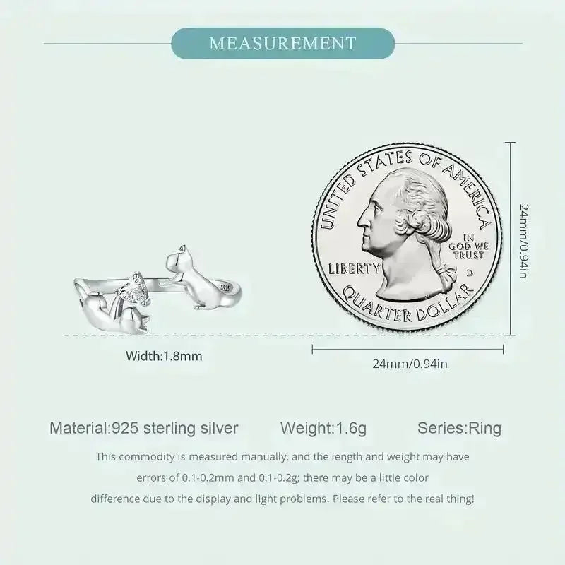 Silver Hip Hop Cat Ring - Bear Hugs