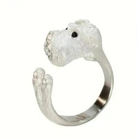 Silver Schnauzer Puppy Open Ring - Bear Hugs