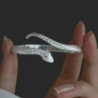 Silver Snake Open Bracelet - Bear Hugs