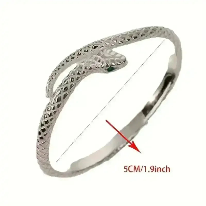 Silver Snake Open Bracelet - Bear Hugs