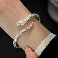 Silver Snake Open Bracelet - Bear Hugs