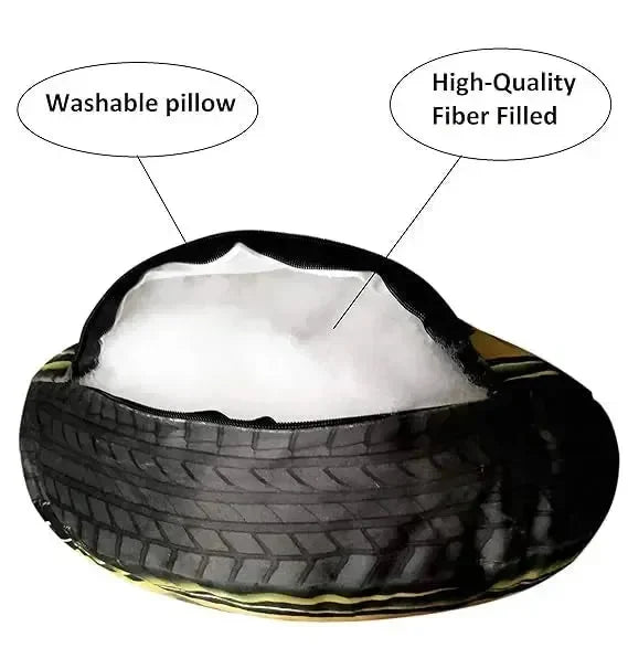 Simulation Tire 3D Wheel Cushion - Bear Hugs