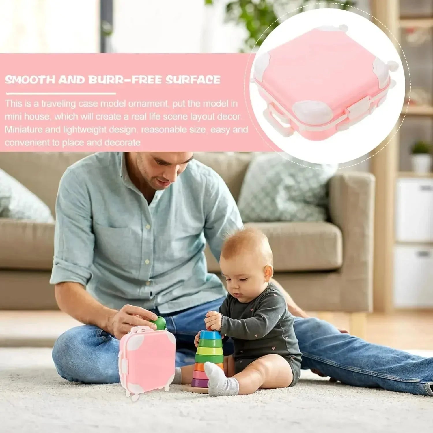 Simulation Trolley Suitcase Mini Lunch Box - Bear Hugs