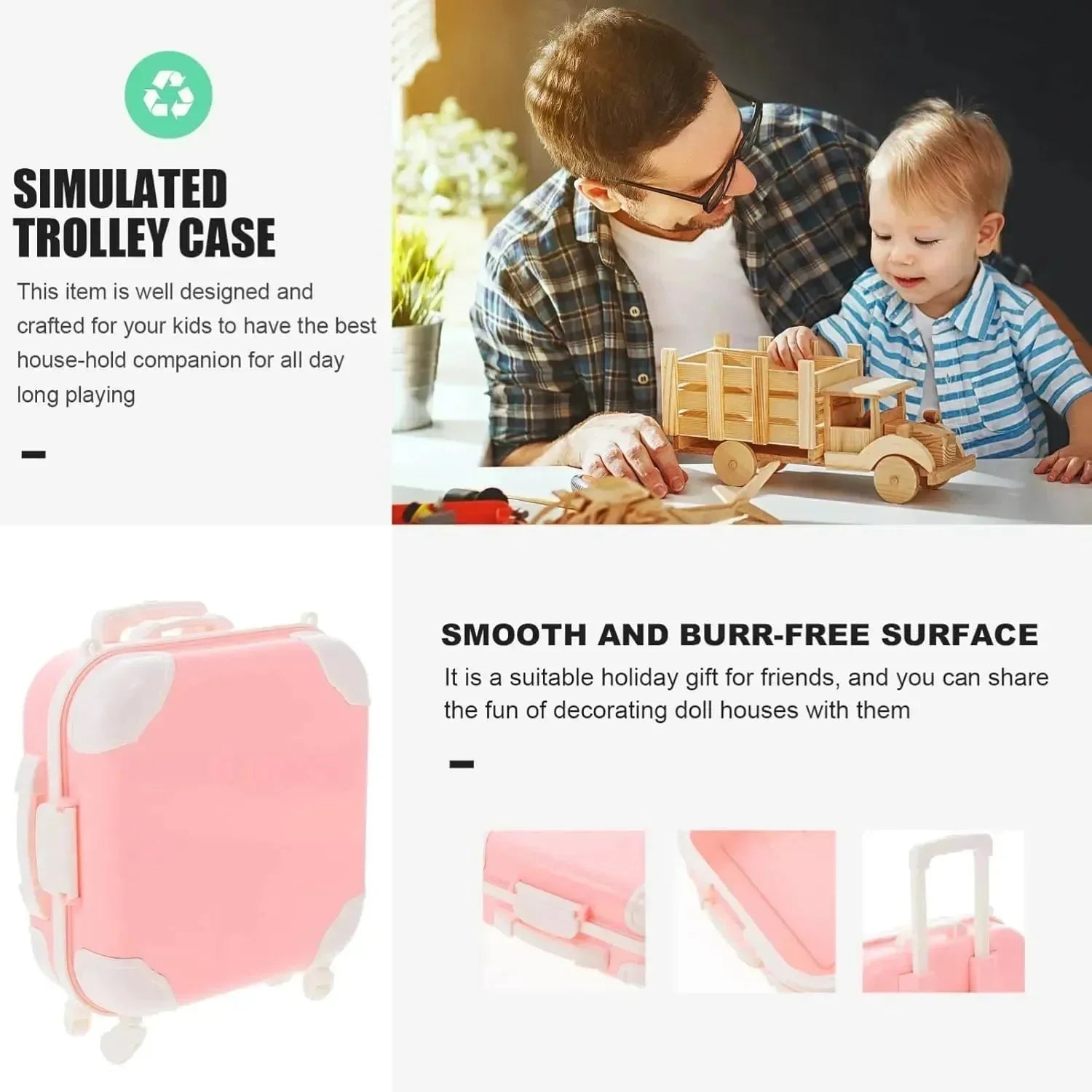Simulation Trolley Suitcase Mini Lunch Box - Bear Hugs