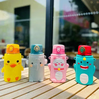 Sip & Smile Cartoon Animal Thermos Cups (500 ml) - Bear Hugs