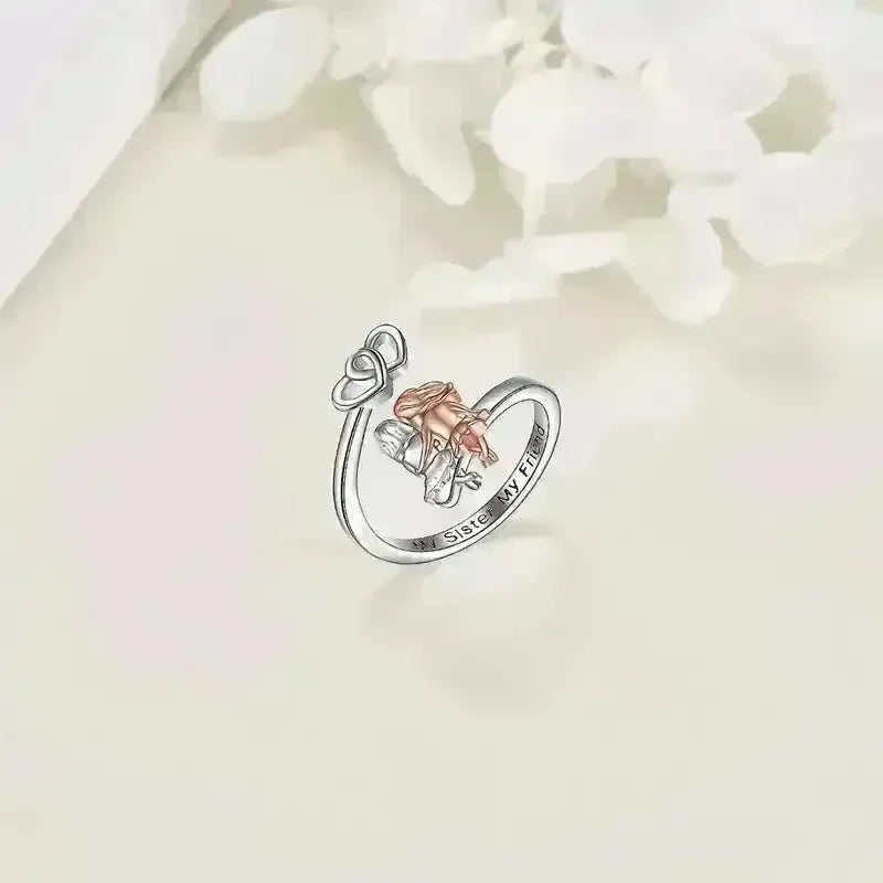 Sisters Bond Ring and Necklace - Bear Hugs