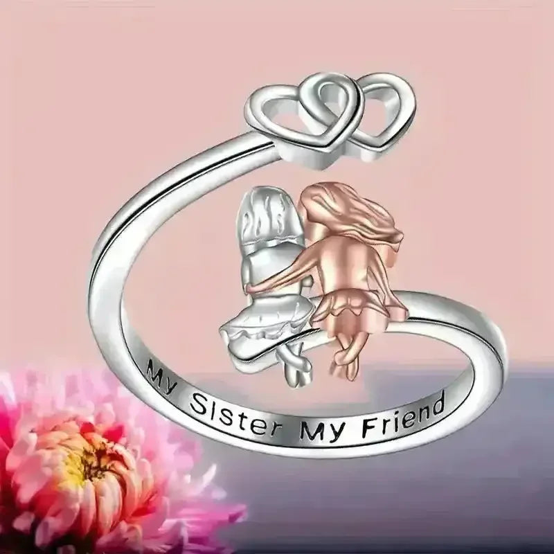 Sisters Bond Ring and Necklace - Bear Hugs