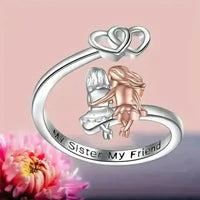Sisters Bond Ring and Necklace - Bear Hugs
