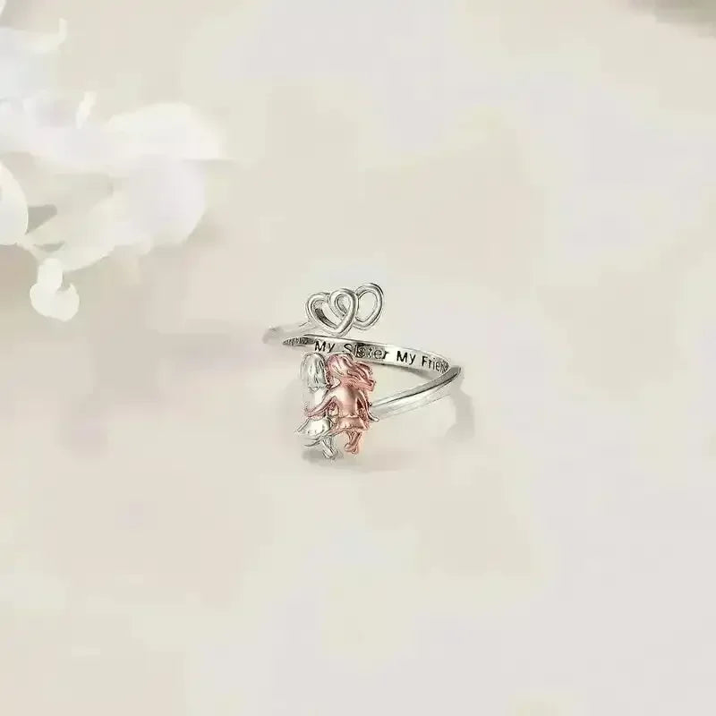 Sisters Bond Ring and Necklace - Bear Hugs