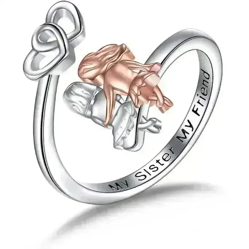 Sisters Bond Ring and Necklace - Bear Hugs