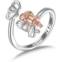 Sisters Bond Ring and Necklace - Bear Hugs