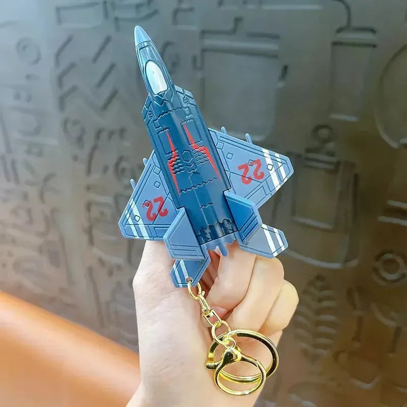 Skybound Simulation Fighter Plane Keychain - Bear Hugs