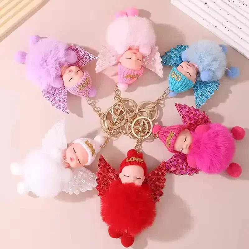 Slumber Baby Wings Fur Pendant - Bear Hugs