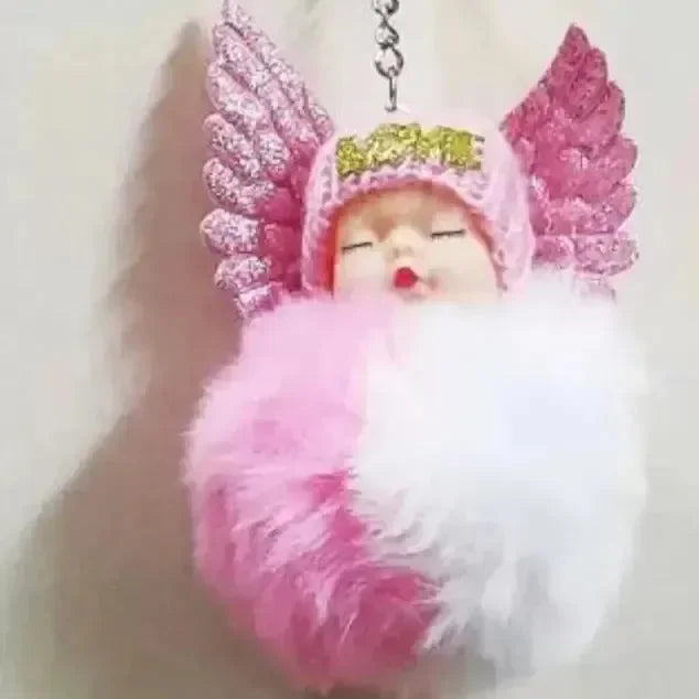 Slumber Baby Wings Fur Pendant - Bear Hugs