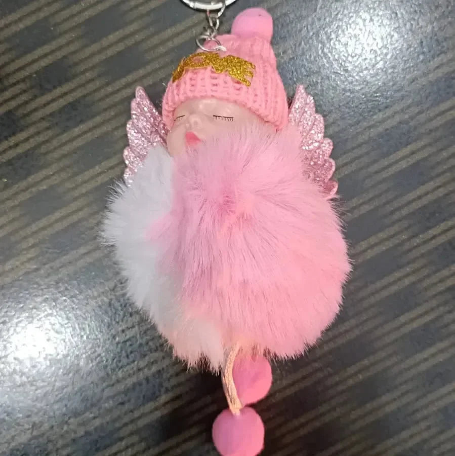 Slumber Baby Wings Fur Pendant - Bear Hugs