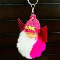 Slumber Baby Wings Fur Pendant - Bear Hugs