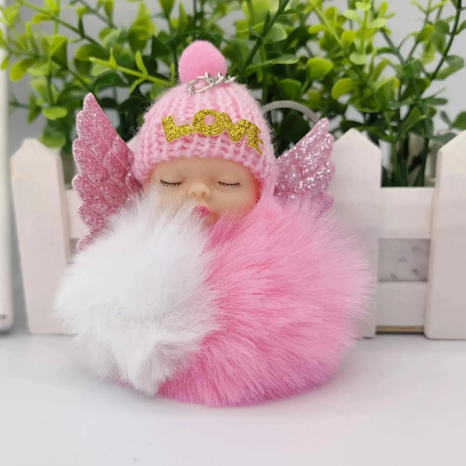 Slumber Baby Wings Fur Pendant - Bear Hugs