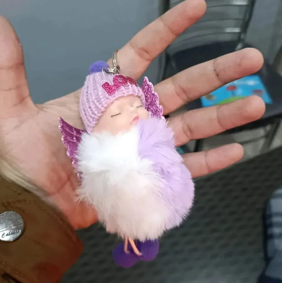 Slumber Baby Wings Fur Pendant - Bear Hugs