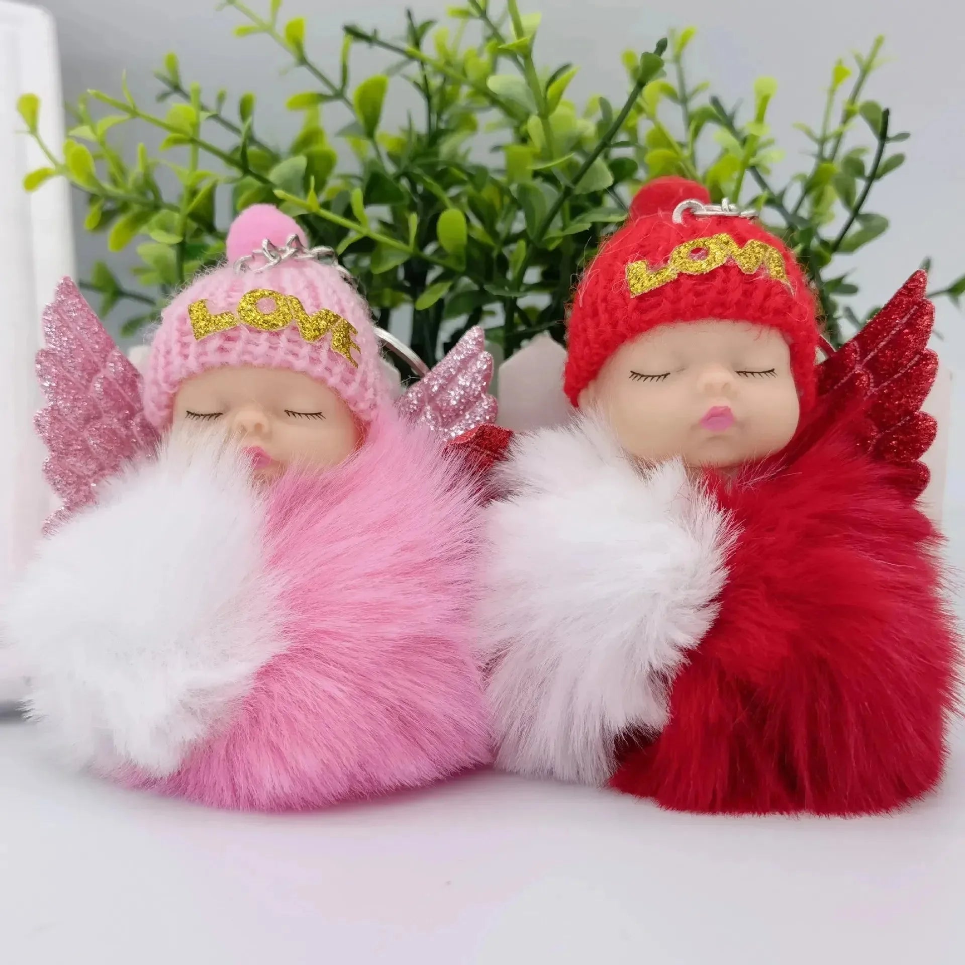 Slumber Baby Wings Fur Pendant - Bear Hugs