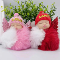 Slumber Baby Wings Fur Pendant - Bear Hugs