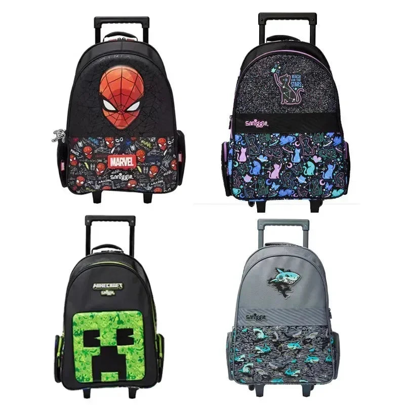 Smiggle All Stars Trolley Backpack - Bear Hugs