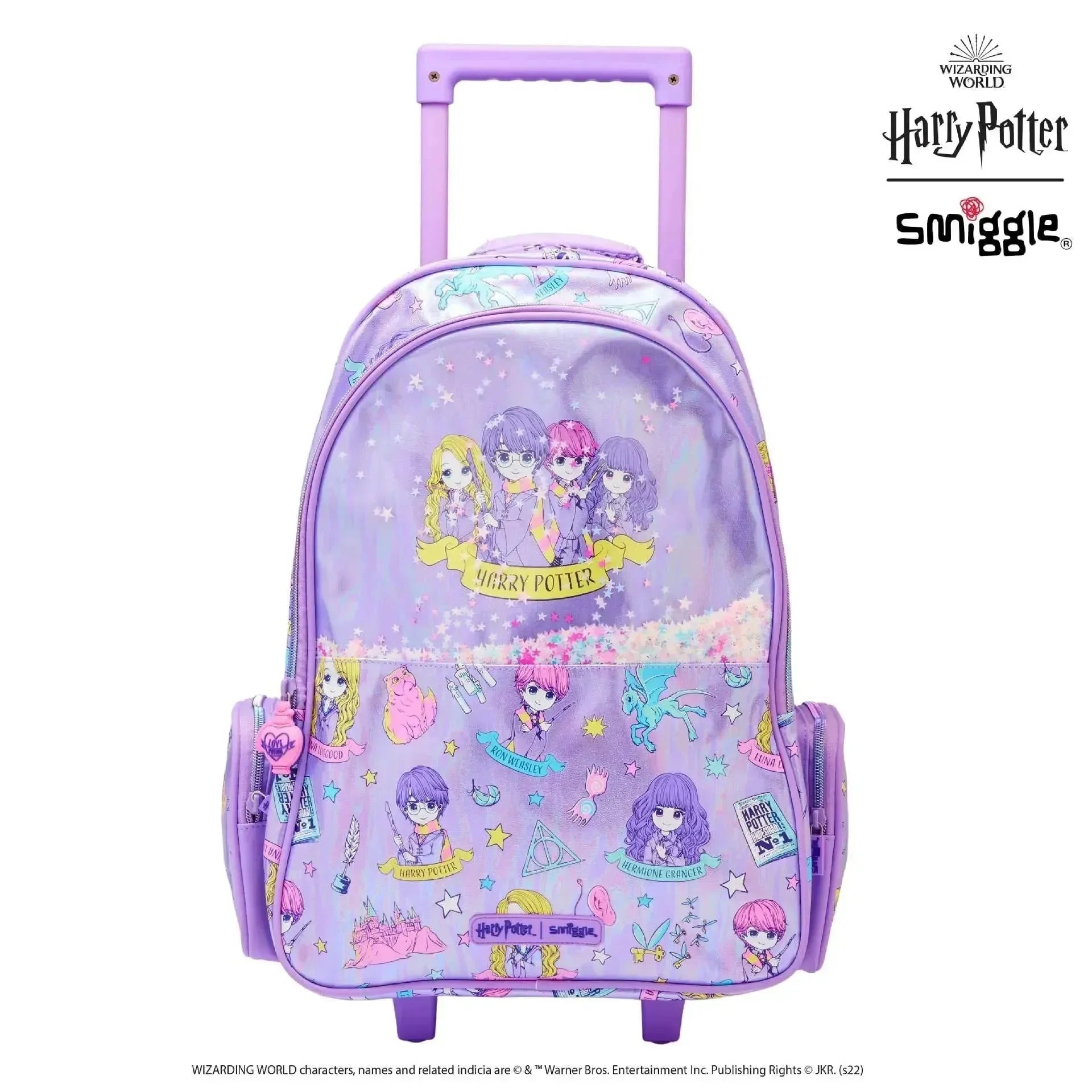 Smiggle All Stars Trolley Backpack - Bear Hugs