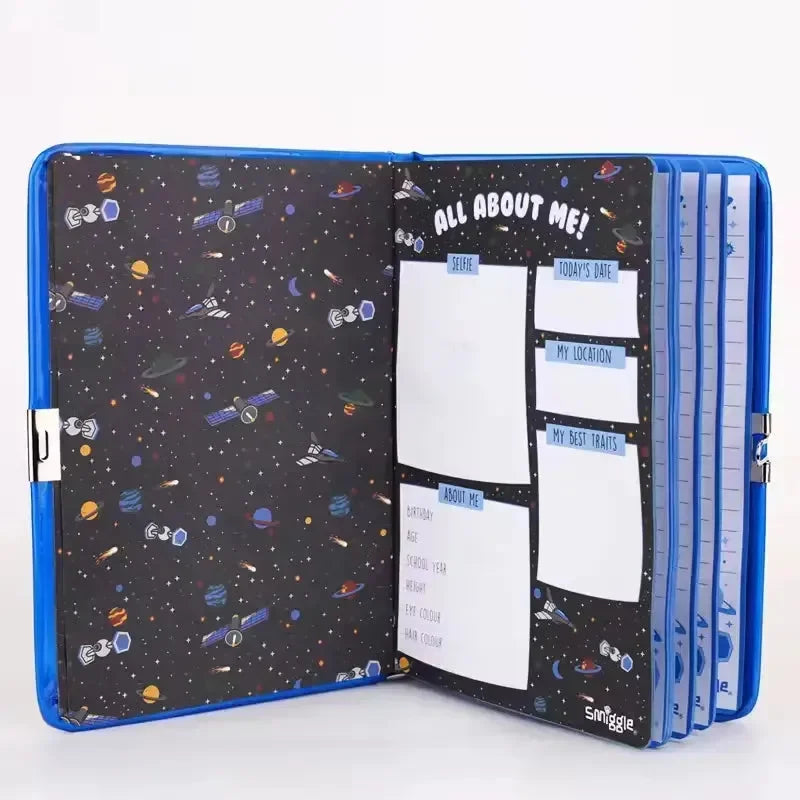 Smiggle Sparkle Secrets A5 Lock Diary - Bear Hugs