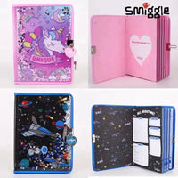 Smiggle Sparkle Secrets A5 Lock Diary - Bear Hugs