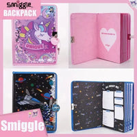 Smiggle Sparkle Secrets A5 Lock Diary - Bear Hugs