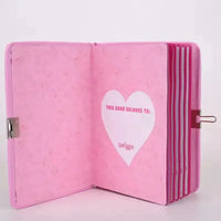 Smiggle Sparkle Secrets A5 Lock Diary - Bear Hugs