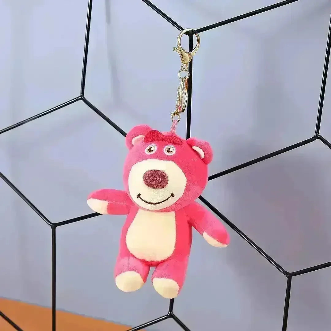 Smiling Lotso Plush Keychain - Bear Hugs