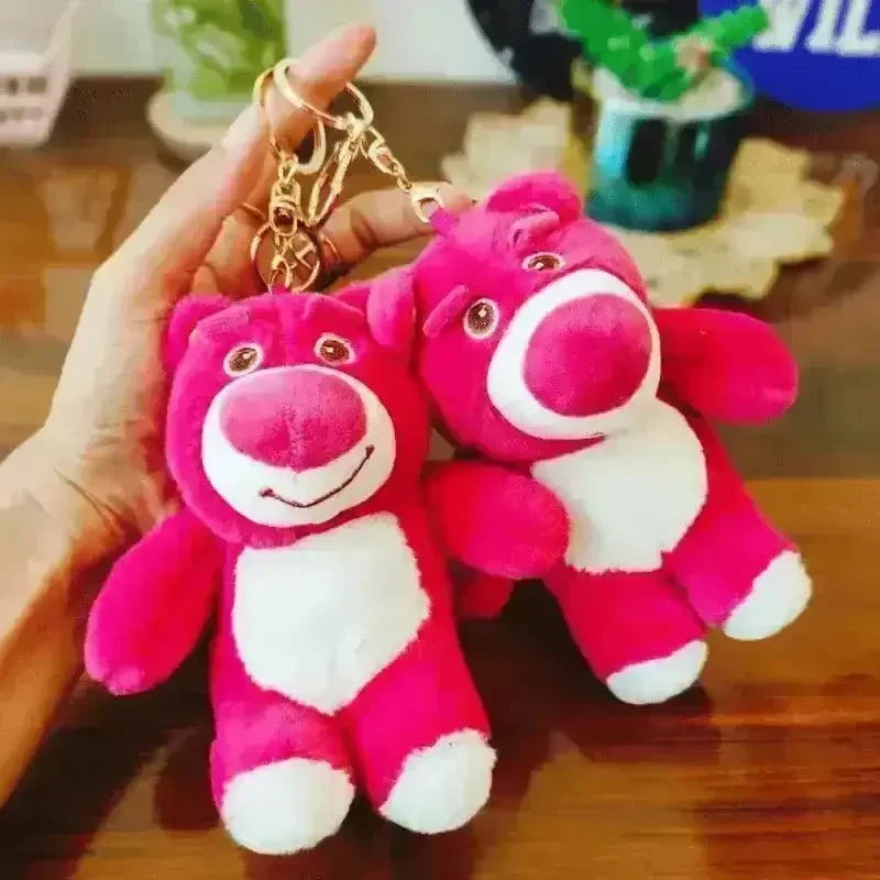 Smiling Lotso Plush Keychain - Bear Hugs