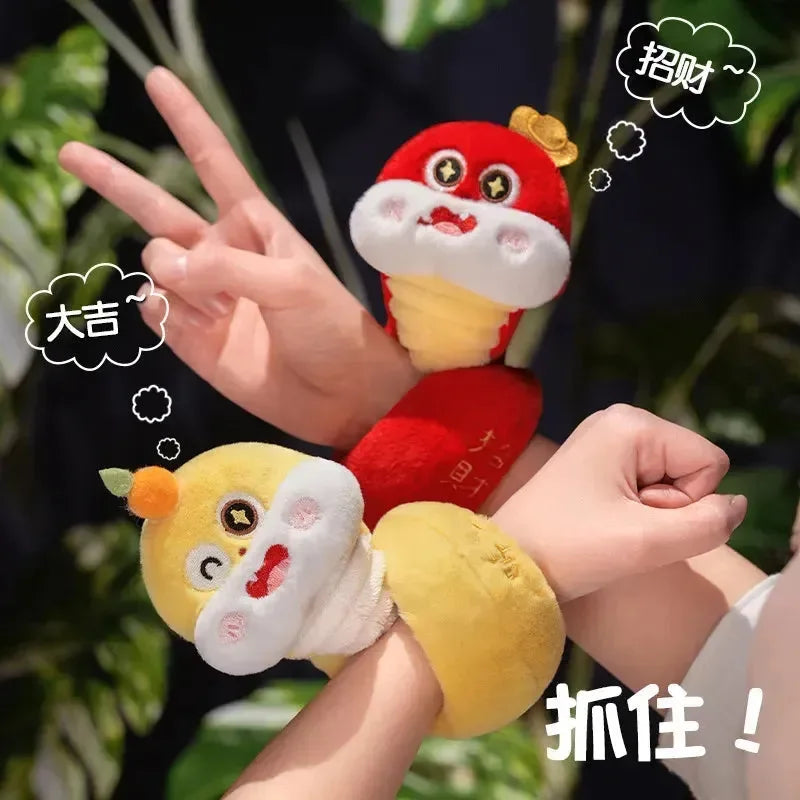 Snake Chinese NY 2025 Mascot Plush Bracelet - Bear Hugs