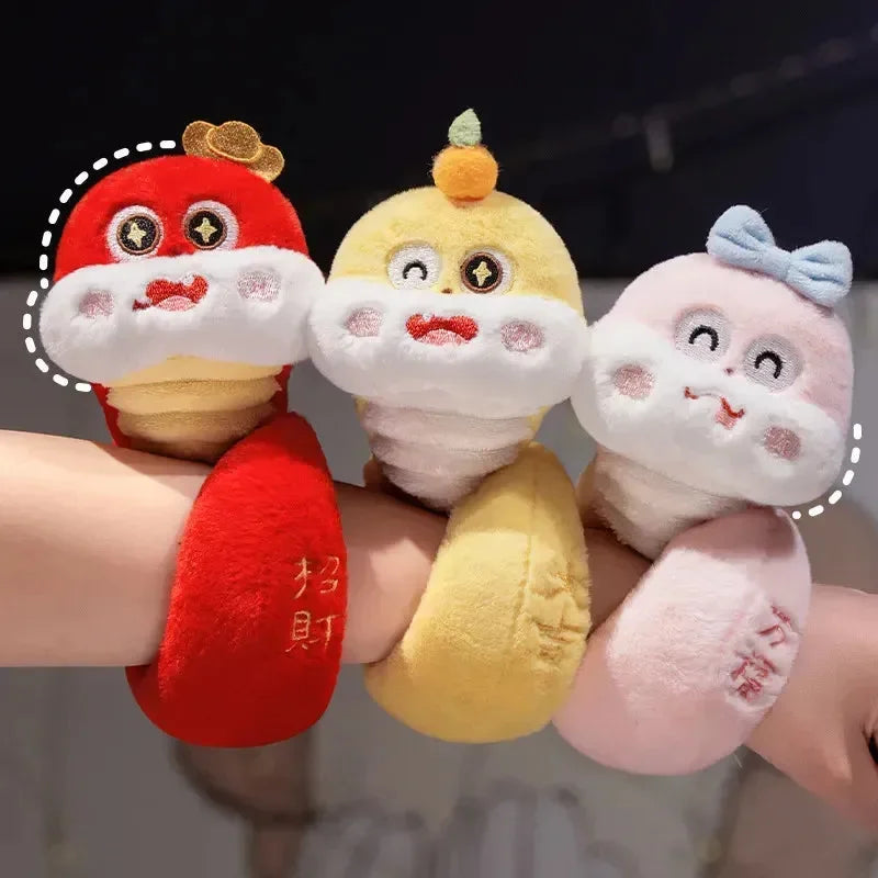 Snake Chinese NY 2025 Mascot Plush Bracelet - Bear Hugs