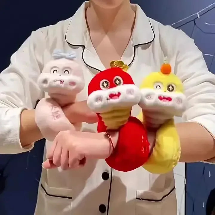 Snake Chinese NY 2025 Mascot Plush Bracelet - Bear Hugs