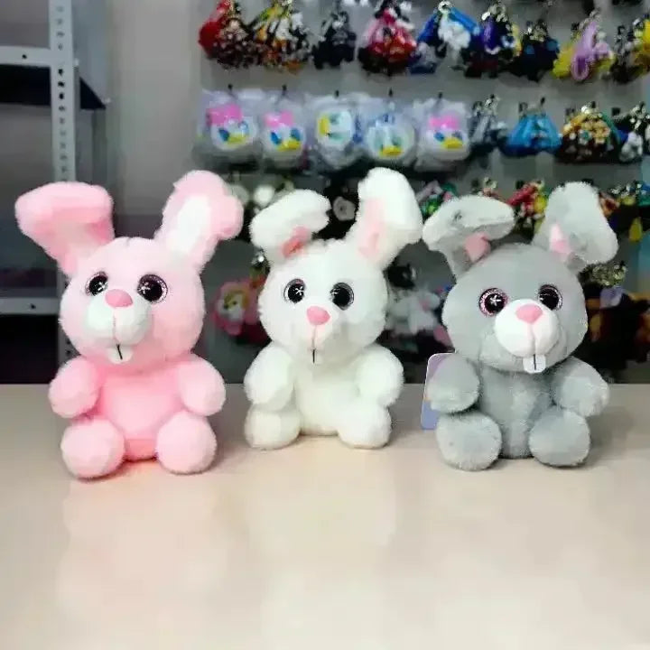 Snowball Rabbit Plush Keychain - Bear Hugs