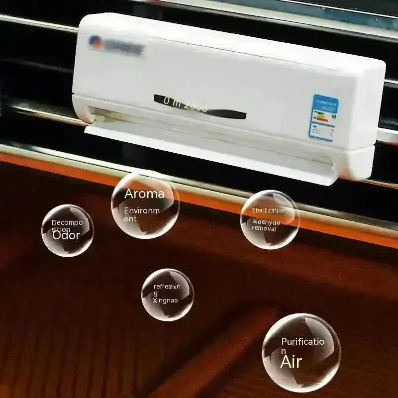 Solar Car Air Freshener + Mini Air Conditioner Combo - Bear Hugs