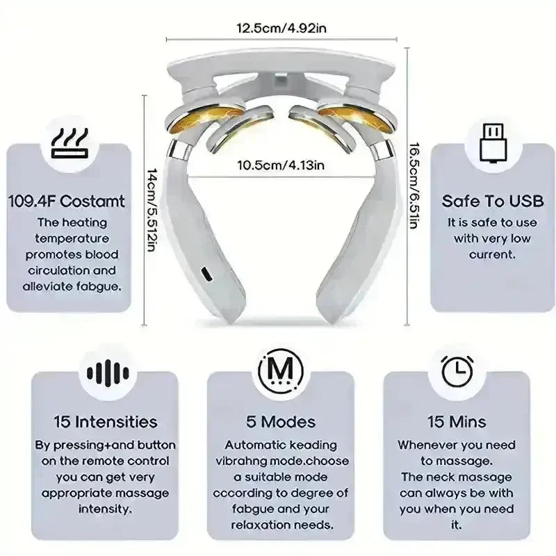 Soothing 4 Electrode Cervical Massager - Bear Hugs