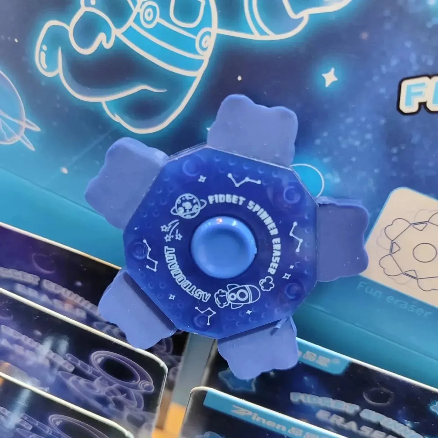 Space Astronaut Fidget Spinner Eraser - Bear Hugs