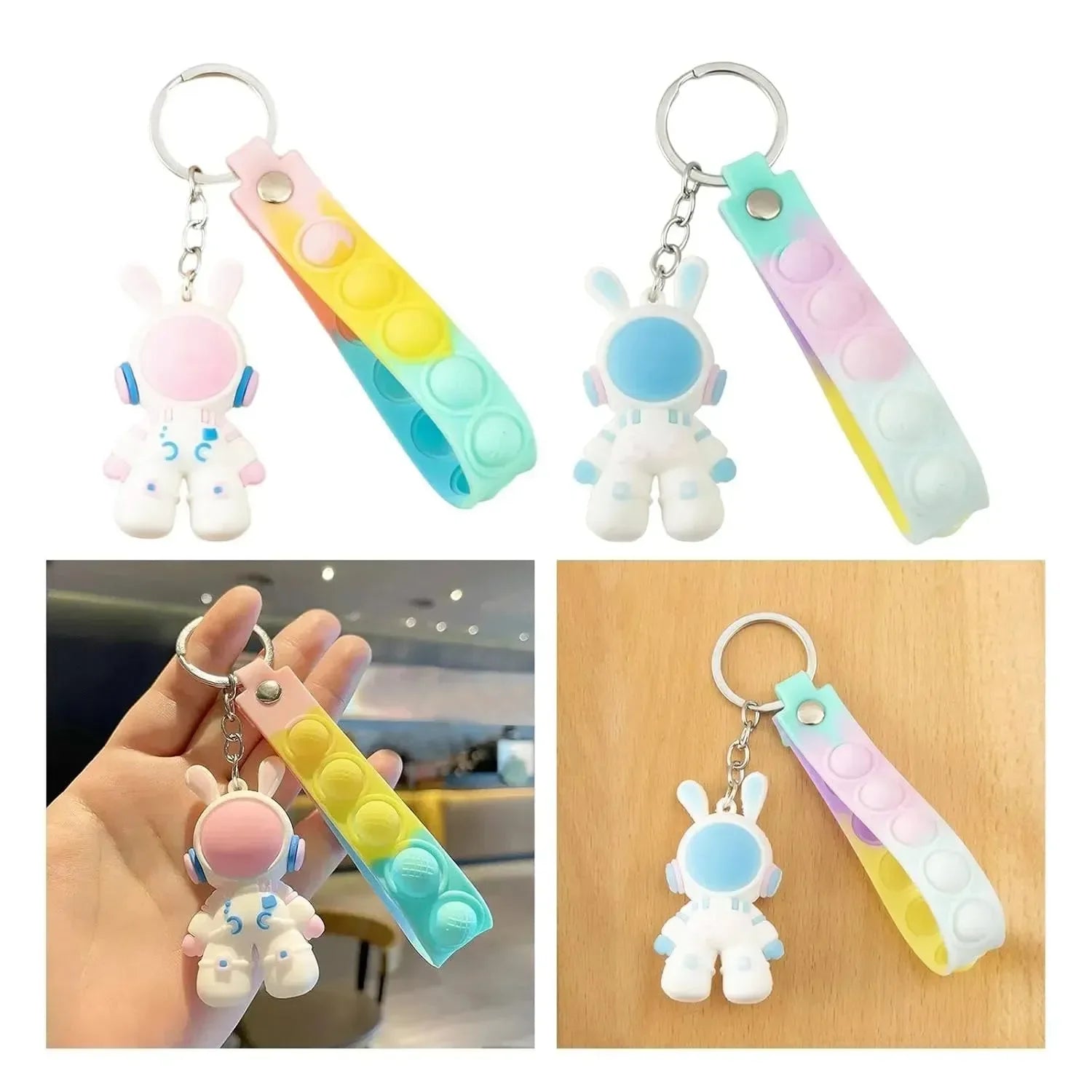 Space Rabbit 3D Keychain - Bear Hugs