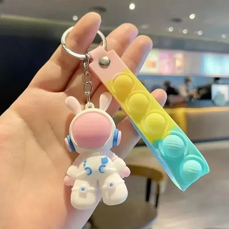 Space Rabbit 3D Keychain - Bear Hugs