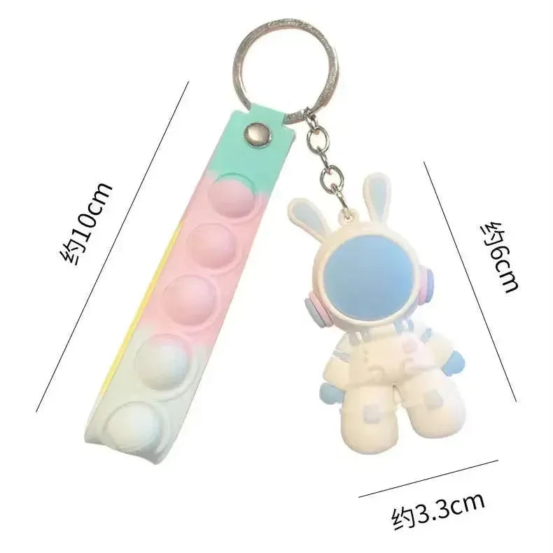 Space Rabbit 3D Keychain - Bear Hugs