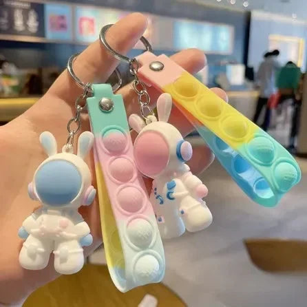 Space Rabbit 3D Keychain - Bear Hugs